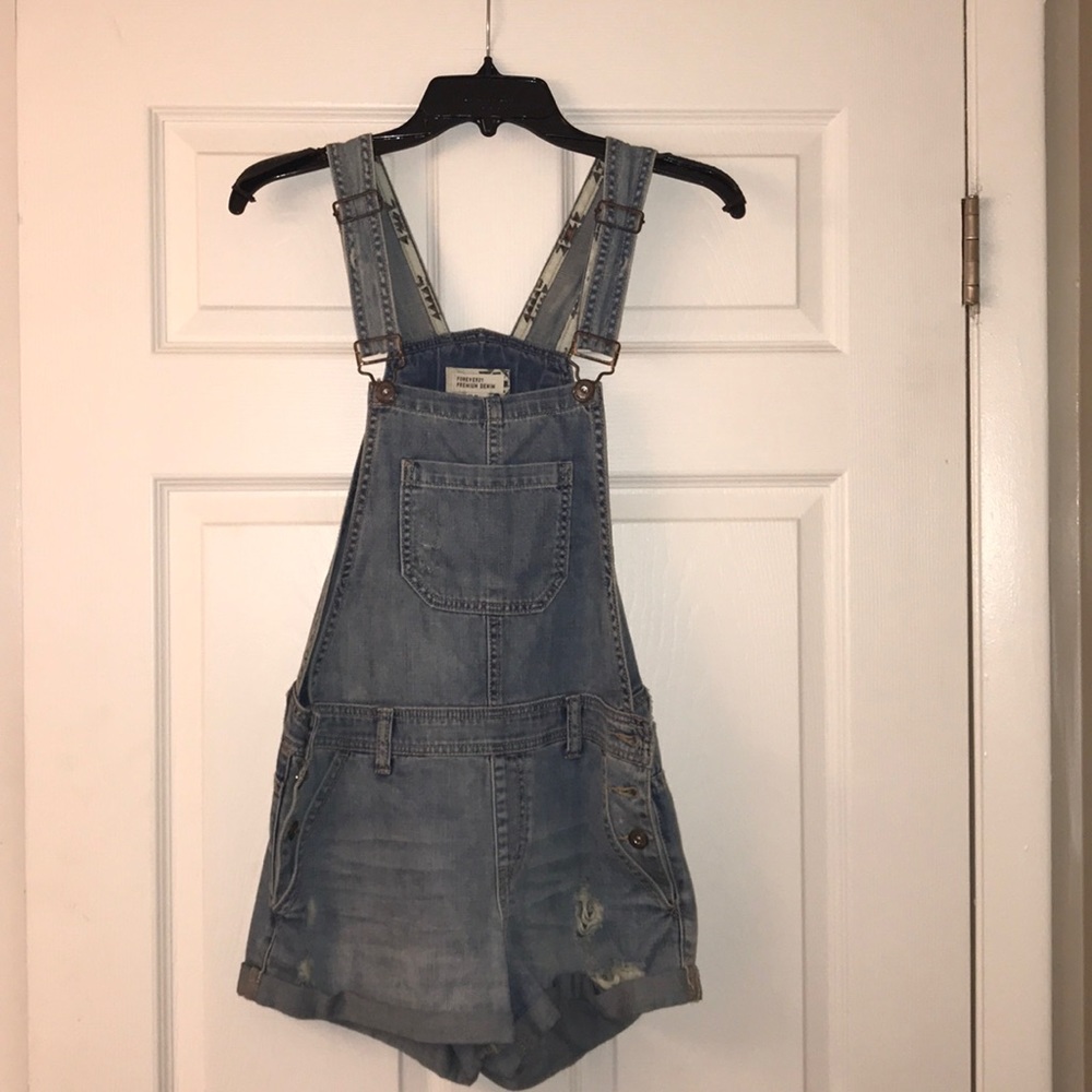 Premium Denim Short Overall